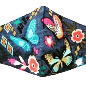 New Johnny Was Embroidered Face Mask NO DISCOUNTS